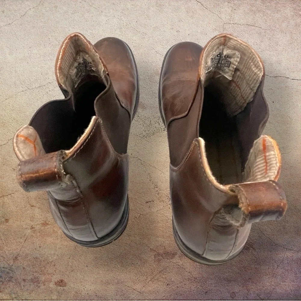 Bed|Stu Men's Brown Distressed Leather Boots Size 10